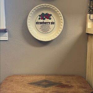 Vintage strawberry pie plate